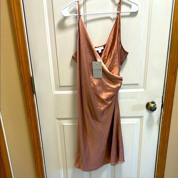 NWT Eesome Elegant Copper Slip Dress size L - Picture 1 of 8